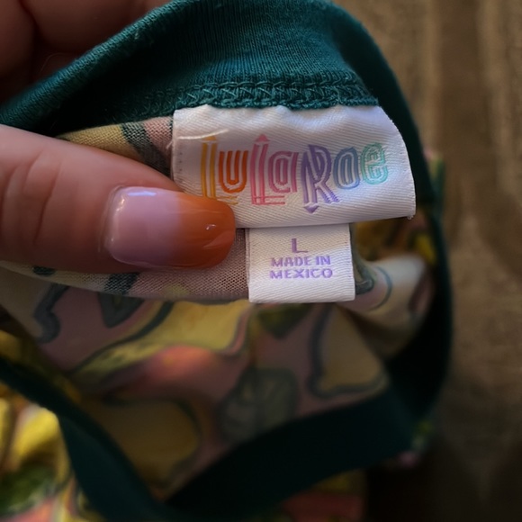 Super Cute Lemon Print Ringer Tee L - Picture 3 of 3